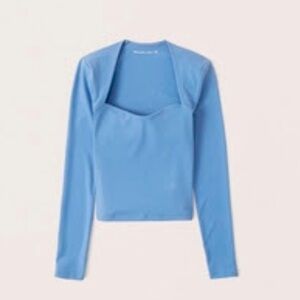 Abercrombie Blue Sweetheart Neck Longsleeve Top